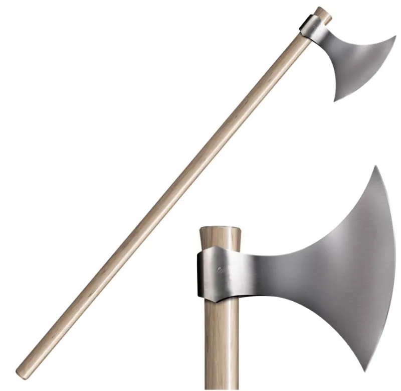 Nagy kétkezes Cold Steel viking harci fejsze (battle axe), 76 cm / 1000 gramm